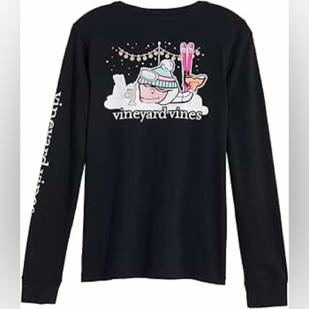 Vineyard Vines Black Long Sleeve Tee
